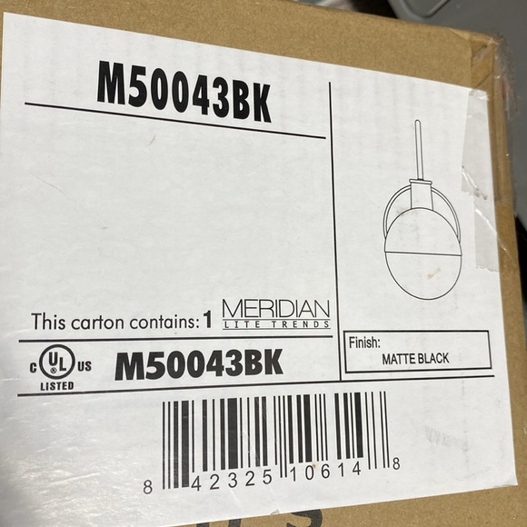 Meridian Matte Black Outdoor Wall Light M50043BK - Picture 6 of 10